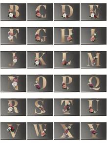 Metal Card Box Holds 6 Card Cases Men RFID Blocking Metal Slim Wallet Credit Card Holder Slim Wallets Money Bag Card Cover Initial Name A To Z Letter Printing Anti-Scan Credit Card Holder Thin ID Case - Black - View 6