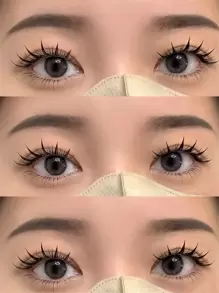 10 pares de pestañas naturales de estilo manga, pestañas postizas de ojos de gato, pestañas cruzadas gruesas de marta, pestañas falsas de anime para extensión de pestañas, herramientas de maquillaje para fiesta y viaje