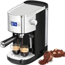 Havato Espresso Machine 20 Bar, Professional Espresso Maker With Milk Frothing Steam Wand, Compact Coffee Machine With 45oz Removable Water Tank For Cappuccino, Latte, Gift, Black