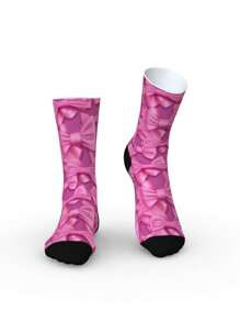 1 par de calcetines tipo tripulación para mujeres, calcetines largos, calcetines blancos, calcetines negros, calcetines de mujer, calcetines lindos, calcetines de niña, calcetines cortos, que absorben la humedad y el sudor, son suaves, transpirables, que eliminan la humedad, dulces y lindos. Se pueden usar en el hogar, la oficina, el ocio y todas las estaciones. Los colores son aleatorios