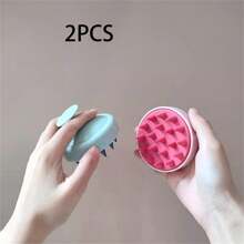 1pc Head Massager Hairbrush For Scalp Care, Super Soft Silicone Scalp Massager, Designed For Deep Cleaning, Dandruff Removal And Hair Growth, Suitable For Men And Women, Macaron Color, Dry And Wet Use, Suitable For Home, Dorm, Travel, Salon, Pet Grooming,Hair Accessories ,Comb Hair ,Hair Styling Tools - Multicolor - View 19