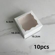5pcs 4-Inch Basque Cheesecake Boxes For Wedding Season, Birthday White Cardboard Cupcake Boxes 15.2*15.2*7.7cm Paper Packaging Boxes For Daily Pastry, Ins Minimalist Muffin Boxes For Baking Packaging, Suitable For Cookies, Candies, Chocolates, Donuts, Halloween, Christmas Candy And Dessert Cake Boxes - Paper - View 18