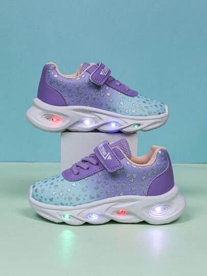 1 paio di scarpe da sport in pelle traspirante con luci a LED alla moda per bambini e ragazzi - casual, ammortizzanti, antiscivolo, adatte per l'uso all'aperto per la corsa e la camminata in tutte le stagioni