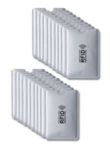 2/6/12/20pcs RFID Blocking Card Sleeves - Anti-Theft, NFC Shielded ID & Credit Card Protectors With Geometric Design