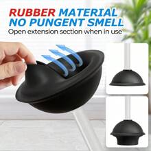 FORASTO 2 In 1 Toilet Plunger And Brush Set,Extended Handle Plunger,Toilet Bowl Brush Plunger Set,Bathroom Cleaning Tools ,Toilet Brush Plunger Combo,Cleaning Brush,Bathroom Cleaning Supplies - 淺灰色 - 查看 5