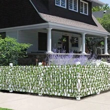 2X Garden Artificial Screening Expanding Trellis Fence Privacy Screen Ivy Leaves - Green - View 6