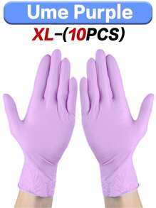 100/50/30/10pcs Prune Disposable Nitrile Gloves, Waterproof, Oil-Proof, Thick, Suitable For Kitchen, Beauty, Household, Suppliers For Kitchen, Bathroom, Home Cleaning, Household Products