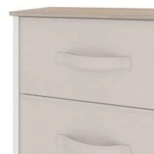 Cassettiera In Tessuto A 4 Scomparti, Telaio In Metallo, Comodino Salvaspazio Per Camera Da Letto - 白色 - 查看 8