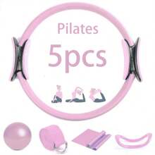 1 Set Of Pilates Training Equipment, Including Pilates Circle, Pilates Pull Belt, Yoga Stretch Auxiliary Belt, Yoga Stretching Ring, 25cm Matte Explosion-Proof Yoga Ball, Women's Home Pilates Equipment, Fitness And Body Shaping, Stretching And Hunchback Correction, Elastic Stretching, Auxiliary Fitness Equipment Suitable For Gifts Yoga Lovers And Men And Women's Gyms And Families