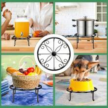 5 Pack Metal Plant Stand For Outdoor Indoor Plants, Heavy Duty Flower Pot Stands For Multiple Plant, Rustproof   Round Shelf For Planter, Potted Plant Holder For Garden Home (Black) - Black - View 5