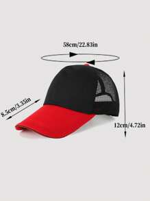 Customized Colorblock Breathable Hollow Baseball Hat Colorblock Breathable Mesh Hat Baseball Hat Sun Hat Men's And Women's - Multicolor - View 7