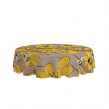 1 pièce Nappe de table polyester avec motif vibrant d'abeille jaune et de rayon de miel pour le printemps et l'été - sans pli, belle couverture de table florale parfaite pour la maison, la cuisine, la salle à manger, la décoration de pique-nique