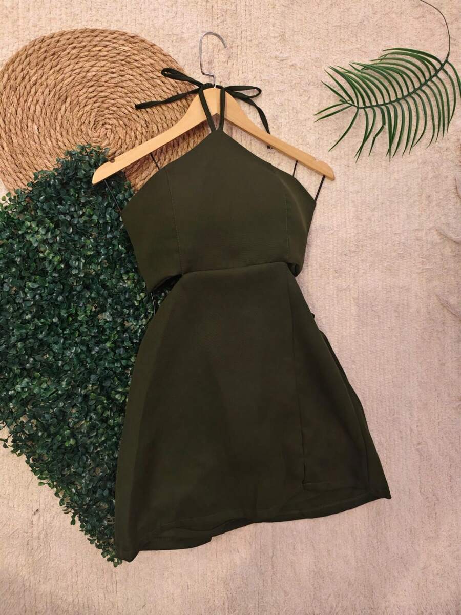 Embaico Short Jumpsuit - xanh quân đội - Xem 1
