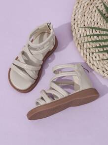 1 Pair Girls' Fashion Soft Bottom Sandals, Versatile For Spring/Summer