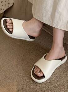 XIXITIAO 新款室内软平底休闲一脚蹬鞋，EVA春夏防滑软平底鞋，适合户外/派对穿着，多色经典平底凉鞋，时尚多彩简约厚底防滑，适合居家、沙滩、女士鞋