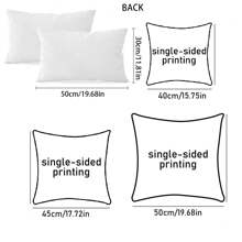 1pc Custom Personalized Throw Cushion Cover, Zippered Polyester Pillowcase, Machine Washable, Decorative Print For Various Room Types, Ideal Gift For Birthdays, Christmas, Valentine's - Office & Home Sofa Accent