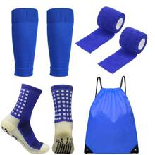 4pcs/Set Sports Mid-Calf Soccer Socks, Outdoor Leg Wrapped Bandages, Storage Bag, Yoga & Hiking Set - Multicolor - View 7