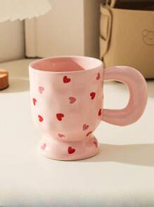Heart Design Ceramic Mug With Handle, Coffee/Tea Cup - Multicolor - View 11