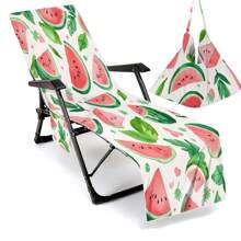 Housse de chaise de plage pliable pouvant être pliée en un sac à porter à l'épaule, avec des poches latérales pour ranger lunettes et téléphone. Convient pour les chaises de plage, serviettes, chaises de piscine et transats. Facile à transporter. Été, accessoires de voyage, vacances, décorations de salle de bain, essentiels de plage