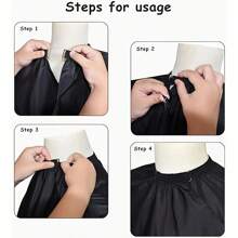 10 In 1 Hair Cutting Barber Cape With Neck Duster Brush Barber Brush Neck Strips Hair Combs Hair Clips, Professional Barber Accessories Cleaning Supplies For Salon Haircut Styling (Black) Gifts For Her / Gifts For Him/Romantic Gift/Love Gift/Couple Gift/Valentine Present/Valentine - Black - View 3