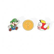 SuperMario 1/3 Pcs Creative Cartoon Mario Metal Badge Luigi Zinc Alloy Brooch Gold Coin Shape Enamel Badge Accessories A Gift For Friends - One Size - View 1