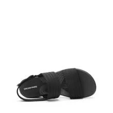 Women Low Wedge Walking Sandals 1.5-Inch Wedge Heel Lightweight Soft Footbed Flat Sandals Comfortable Indoor Outdoor EVA Outsole Shoes - 純黑色 - 查看 6