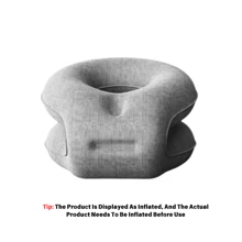 1 pieza Almohada inflable portátil ergonómica para siesta, adecuada para descansar en la oficina, al aire libre
