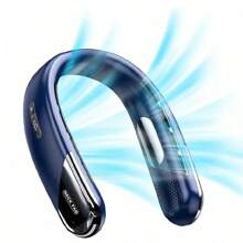 [3rd Gen Neck Hanging Fan] 100-Speed Vortex Airflow Hands-Free Cooler - Ultra-Light USB-C Rechargeable Bladeless Fan For Gym/Travel/Office, Noiseless 3D Cooling & Ergonomic Fit