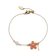 1pc Minimalist Enamel Floral Pendant Necklace, Feminine Elegant Jewelry Accessory For Party, Lovely Gift For Girlfriend