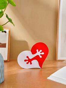 1 pièce, décorations géométriques entrelacées en forme de cœur moderne simple de 6,6 x 4,7 pouces. Décoration de bureau en carton-pâte, convient pour la maison, les fêtes, la décoration de mariage chaleureuse - Multicolore - Voir 4