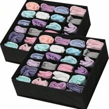 24-Grids Fabric Storage Box, Large Capacity Organizer Box For Underwear, Socks, Home Use