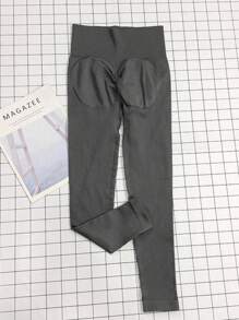Quần legging thể thao co giãn cao cấp không đường may, gợi cảm dành cho nữ, cạp cao, nâng mông, ôm sát, thích hợp cho chạy bộ, thể thao, yoga, quần lửng mùa xuân. - Xám - Xem 6