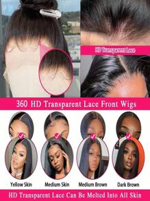 bling hair 13x6 13x4 4x4 Lace Front Perücken Echthaar 180 Dichte Body Wave Lace Frontal Perücken Echthaar Vorgezupft Natürliche Farbe 9x6 6x4 5x5 7x5 Kleberlose Perücken für Frauen - SNatural - Übersicht 8