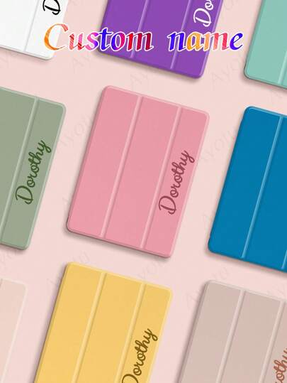 Ayotu Funda protectora personalizada para iPad con diseño de texto personalizado, compatible con iPad de 10.ª generación, iPad de 10.2", iPad de 9.7", Tab A7 de 10.4" y talla grande, con ranura para lápiz, impresión UV de alta definición, diseño personalizado, ideal para aniversarios, regalos para seres queridos y amigos cercanos, 2025phonecase