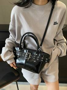 Oversized Motorcycle Waist Bag Tote Handbag For Women, Large Capacity, Fashion, Commuter Shoulder Handbag