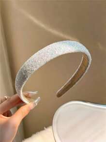 1/3pcs Glitter Headband, Sparkly Wide Hairband For Girl, Makeup Washing Fastening Hair Clip, Shiny Hair Accessories, Suitable For Daily, Casual, School Use - Multicolor - View 7