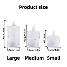 24 Pcs LED Electronic Candles, Crystal Mini Realistic Birthday Decorative Candle Holders, Transparent Dripping Romantic Atmosphere Candles, Tea Lights, Birthdays, Parties, Weddings, Holiday Decorations, Electronic Candle Lights With Batteries, LED Candles, Fake Candles, Candle Lights, Flameless Candles, Gifts, Home Decor