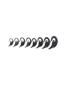 2 piezas de tapones únicos para orejas, expansores y ensanchadores con diseño en espiral de corazón, alas y plumas de acrílico para mujer como joyería corporal - Expansor de oreja - Ver 8