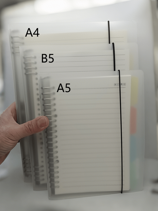 1pc Metal Clip Binder With Detachable Pages, Comes With 1 Neutral Pen Or 1 Soft Ruler And 4 Divider Pages,School Supplies,Back To School
