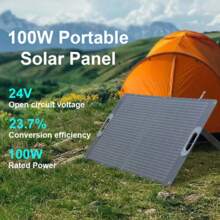 UAPOW SPC100W Portable Solar Panel Charger High Efficiency 20V Solar Battery For Power Station Hiking Camping RV Traveling