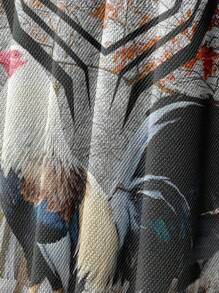 Áo thun nam cổ tròn in hình gà trống cổ điển, áo thun tay ngắn cổ tròn 100% polyester, vải dệt kim, áo chui đầu phù hợp cho mọi mùa - Nhiều màu - Xem 3