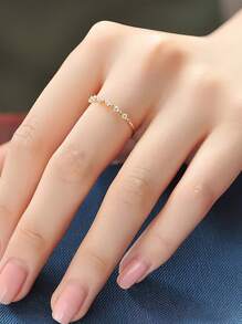 1 pieza Anillo de mujer de plata de ley 925 de lujo, incrustado con circonita cúbica brillante, perfecto para compromiso, boda, fiesta y regalo durante todo el año