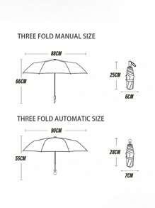 1pc Folding Automatic Inverted Umbrella, UV Protection Windproof Sunshade Umbrella For Women, High-End, Rainy And Sunny Use Summer Cooling,Beach,Travel
