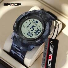 SANDA. SANDA Men Smart Electronic Watches Pedometer Calories 50M Waterproof Fitness Timer Alarm Clock Date LED Digital Watch Military Outdoor Sports Swimming Multifunction Wristwatch