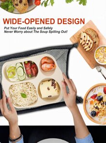 1pc Insulated Bag Leak-Proof Jar Soft Side Cooler, Reusable Insulated Lunch Bag, Men's And Women's Lunch Box, Outdoor Camping Bag, Portable Freezable Lunch Box With Adjustable Shoulder Strap, Suitable For Adults At Work, Picnic Or Travel(Random Letters) - Multicolor - View 4