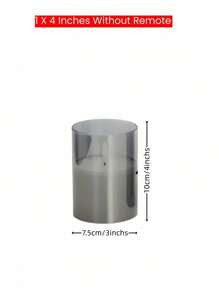 3入組無煙蠟燭燈，節日氛圍燈，附定時遙控器，電池供電，LED許願蠟燭燈，適用於婚禮、餐桌、萬聖節、聖誕節、情人節、桌面裝飾 - 灰色 - 查看 15