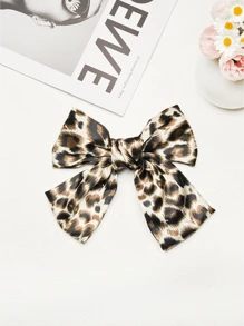 1/4PCS Colorful Leopard Print Bow Hair Clip For Girls And Women, Fashionable, Elegant And Personalized, The Best Gift, Mother's Day, Fashionable Hair Clip, Suitable For Parties Claw Clips Hair Claws Hair Barrettes