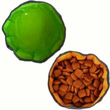 1 件可折叠狗碗，适合旅行，可折叠，便携且轻便，适合盛放食物和水（橙色）防溢出和防滑 - 适合露营/旅行