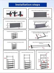 Shoe Rack Organizer, Entryway Storage Shelf, Shoe Rack For Closet, Dustproof Storage Shoe Rack For Bedroom And Home, 3/4/5 Layers Choose - Black - View 10