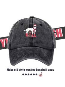 1pc Vintage American Style Casual Printed Baseball Cap, Unisex Suitable For Daily Commute, Travel, Couple Dates, Korean Washed Retro Dad Hat, Multi-Color Options